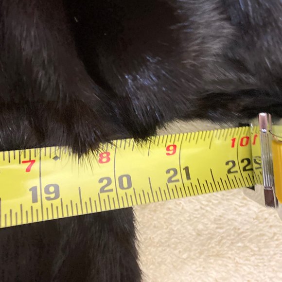 Chic Dark Brown Real Fur Coat, Authentic, XL - Picture 9 of 15